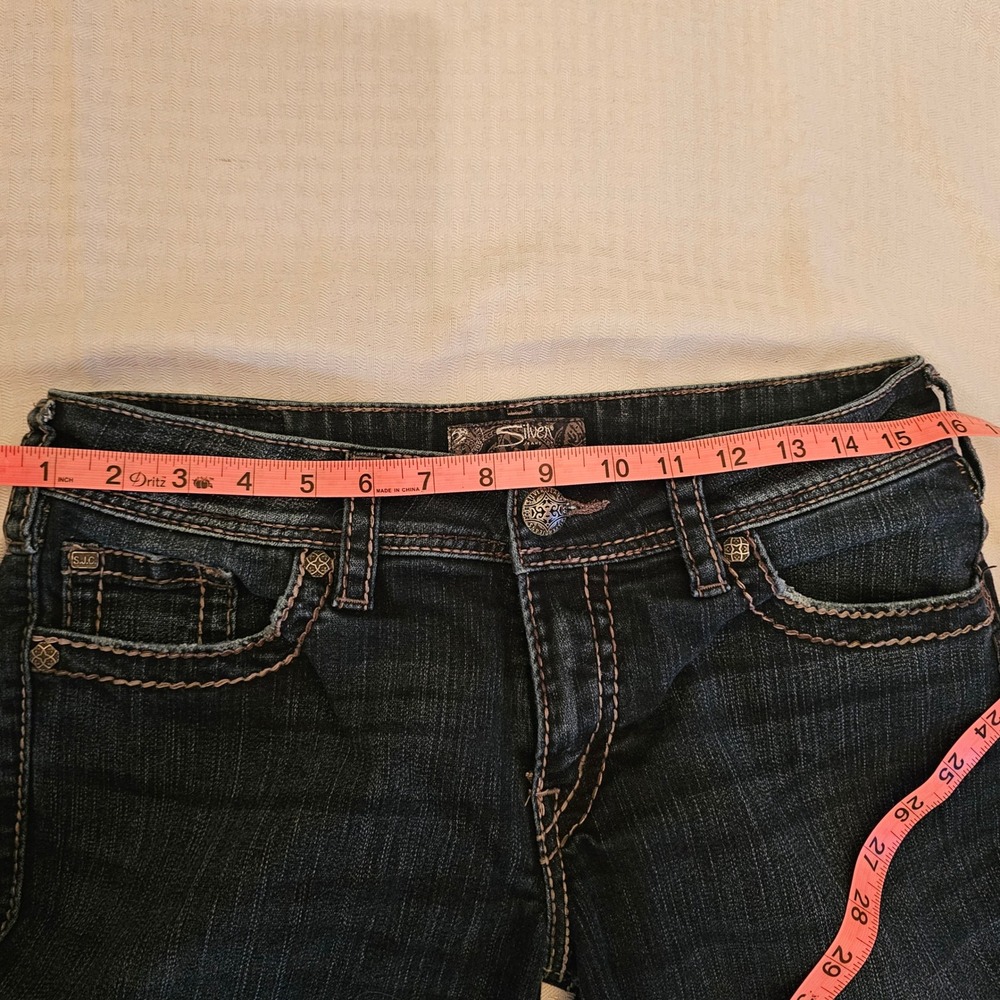 Silver Jeans Suki Surplus Women 29x34 Dark Wash Bootcut Mid Rise - Picture 5 of 7
